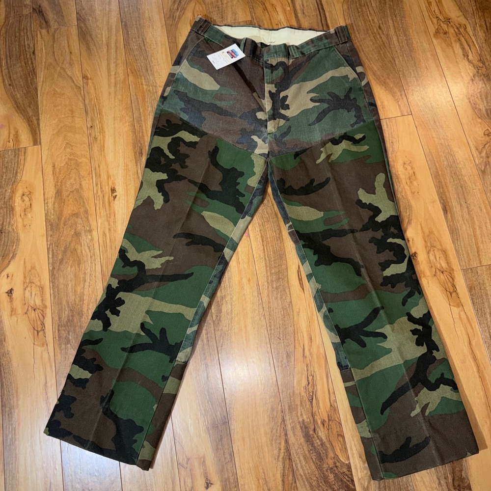Rattlers Camo Hunting Pants Mens 36 Green Excellent Vintage Double Front USA